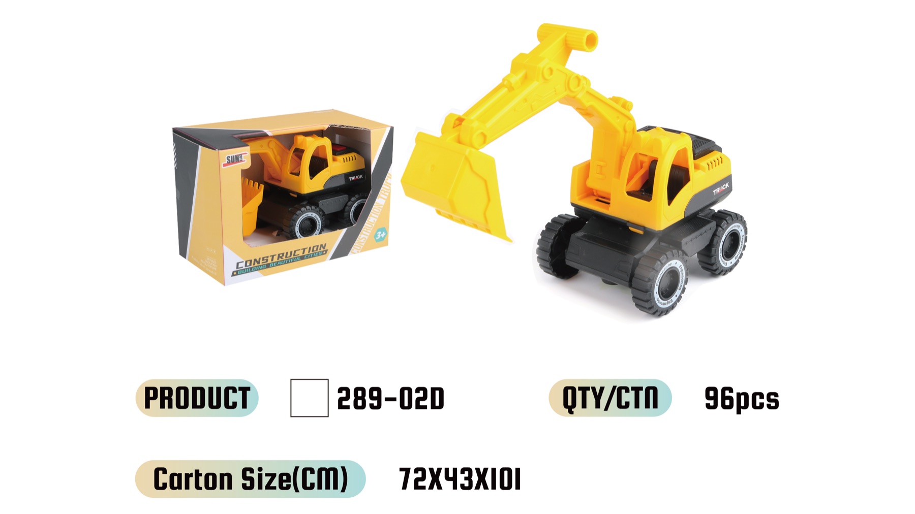 289-02D yellow excavator window box