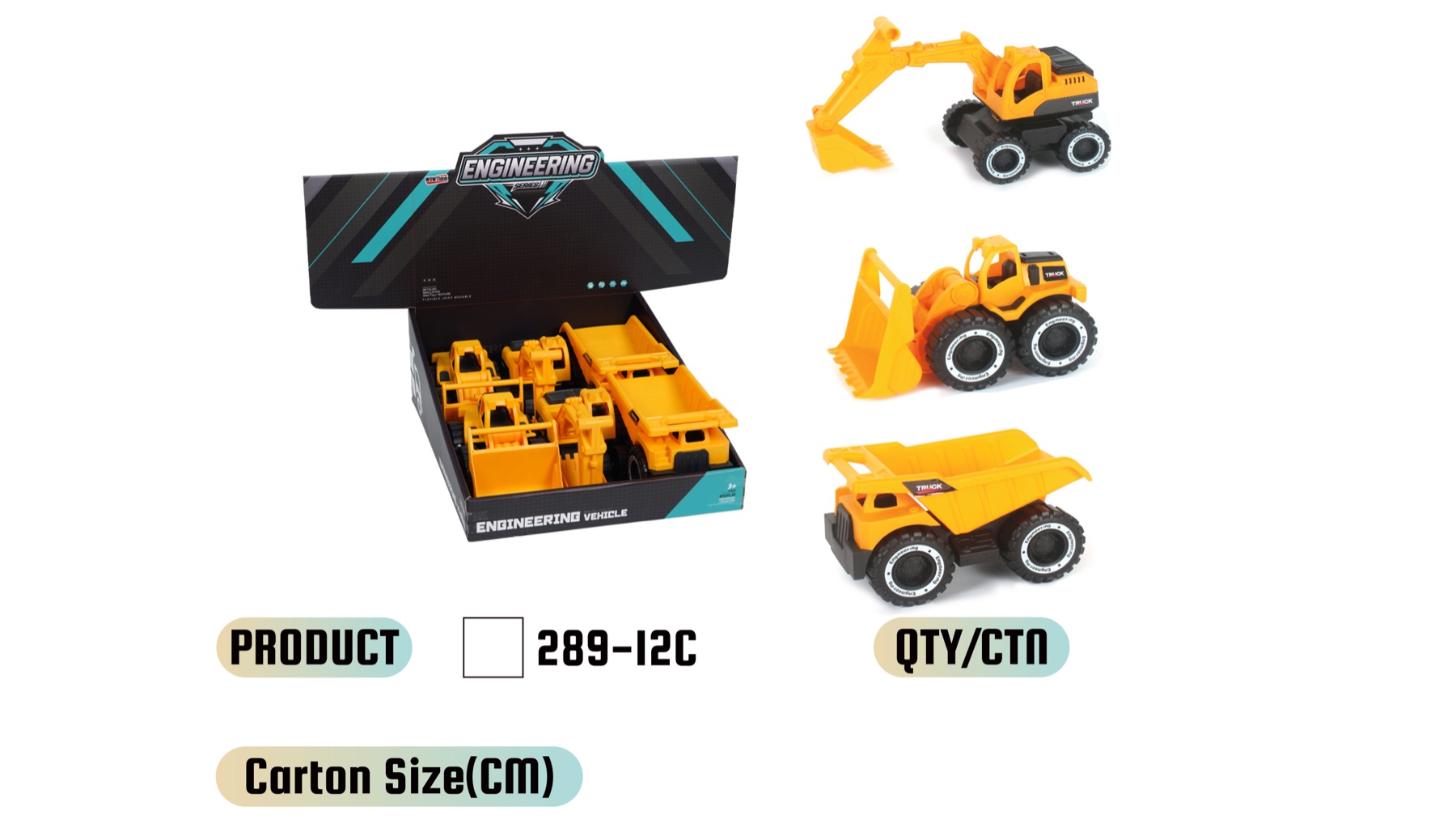 289-12C engineering vehicle display box set